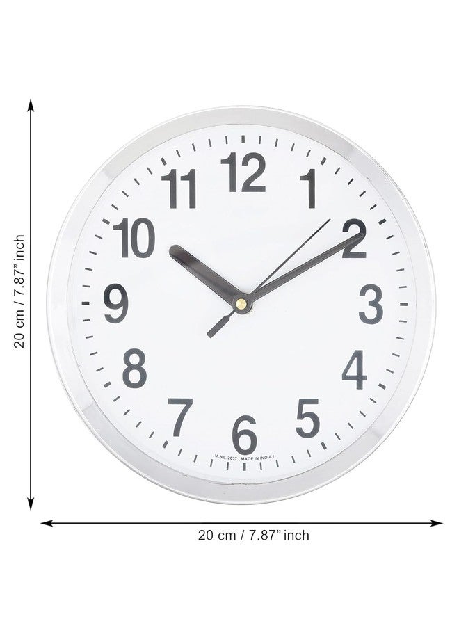 Flysmart ساعة حائط دائرية من فلاي سمارت، أنيقة وصغيرة الحجم، قطعة ديكور منزلية رائعة، تناظرية، مصنوعة من البلاستيك، 20 سم، متعددة الألوان - Image 3